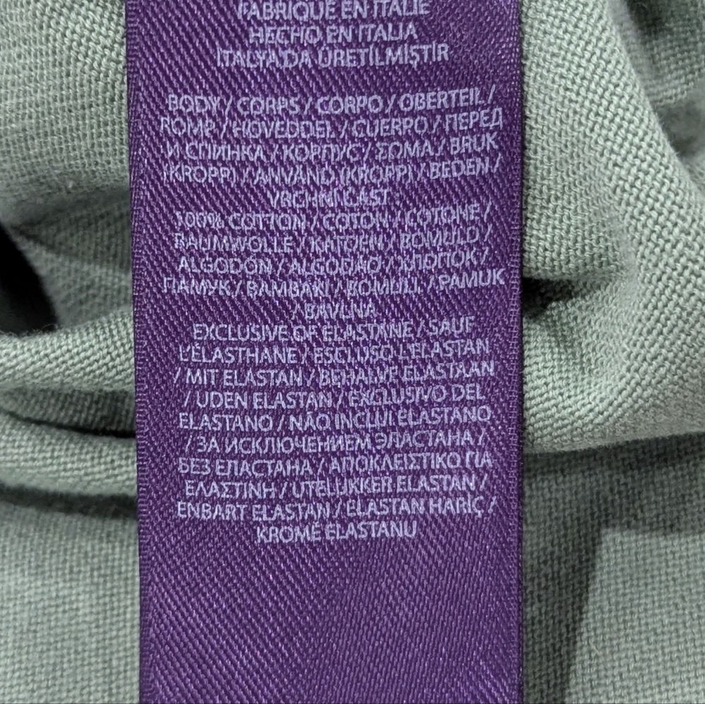 $695 Mens Ralph Lauren Purple Label Cotton Crewneck Sweater Light Green Large - Picture 5 of 6